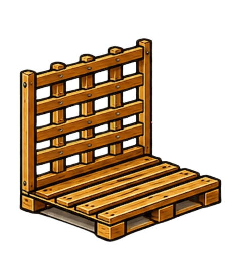 Wooden racks for windows and doors transport